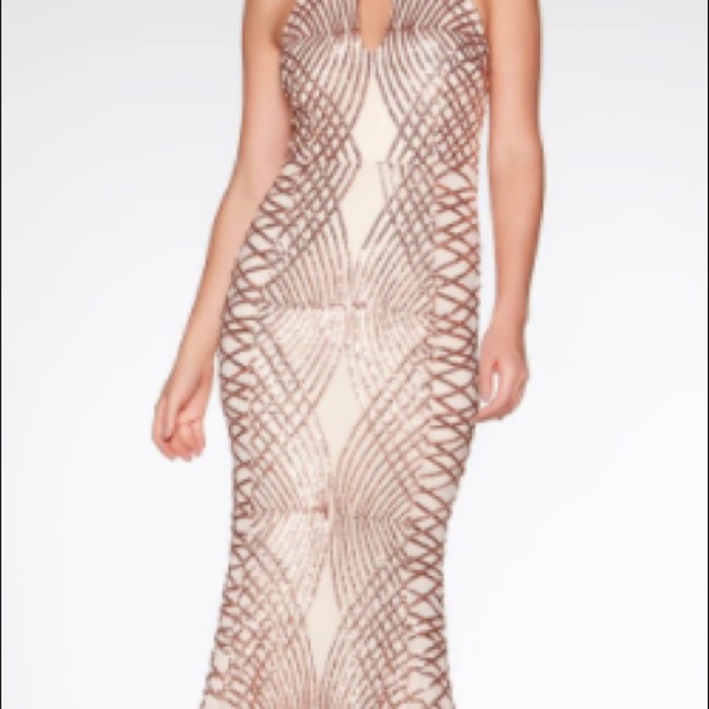 Last Call!! Gold Sequence Gown - image 3